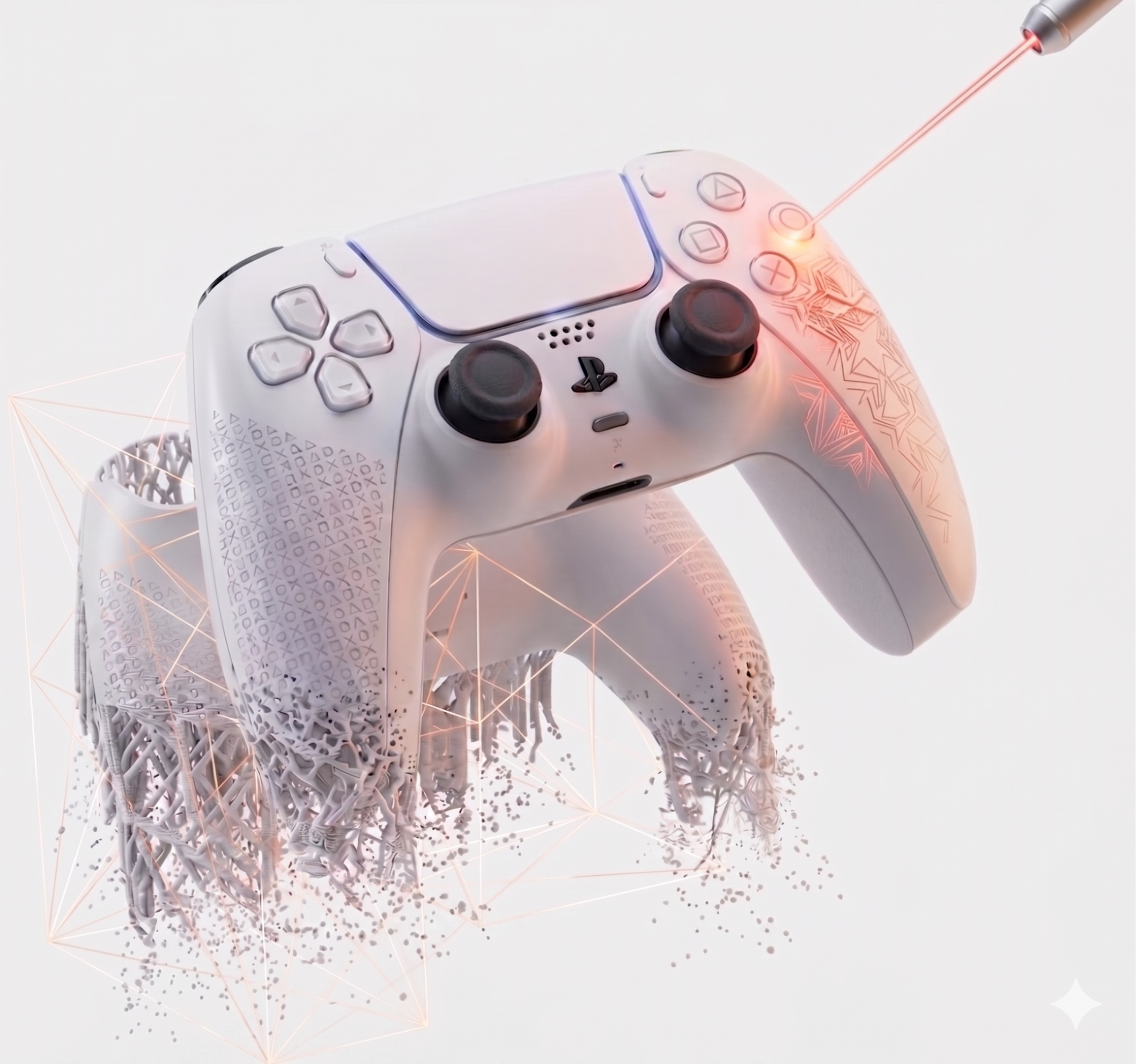 PS5 Controller 3D Materialization
